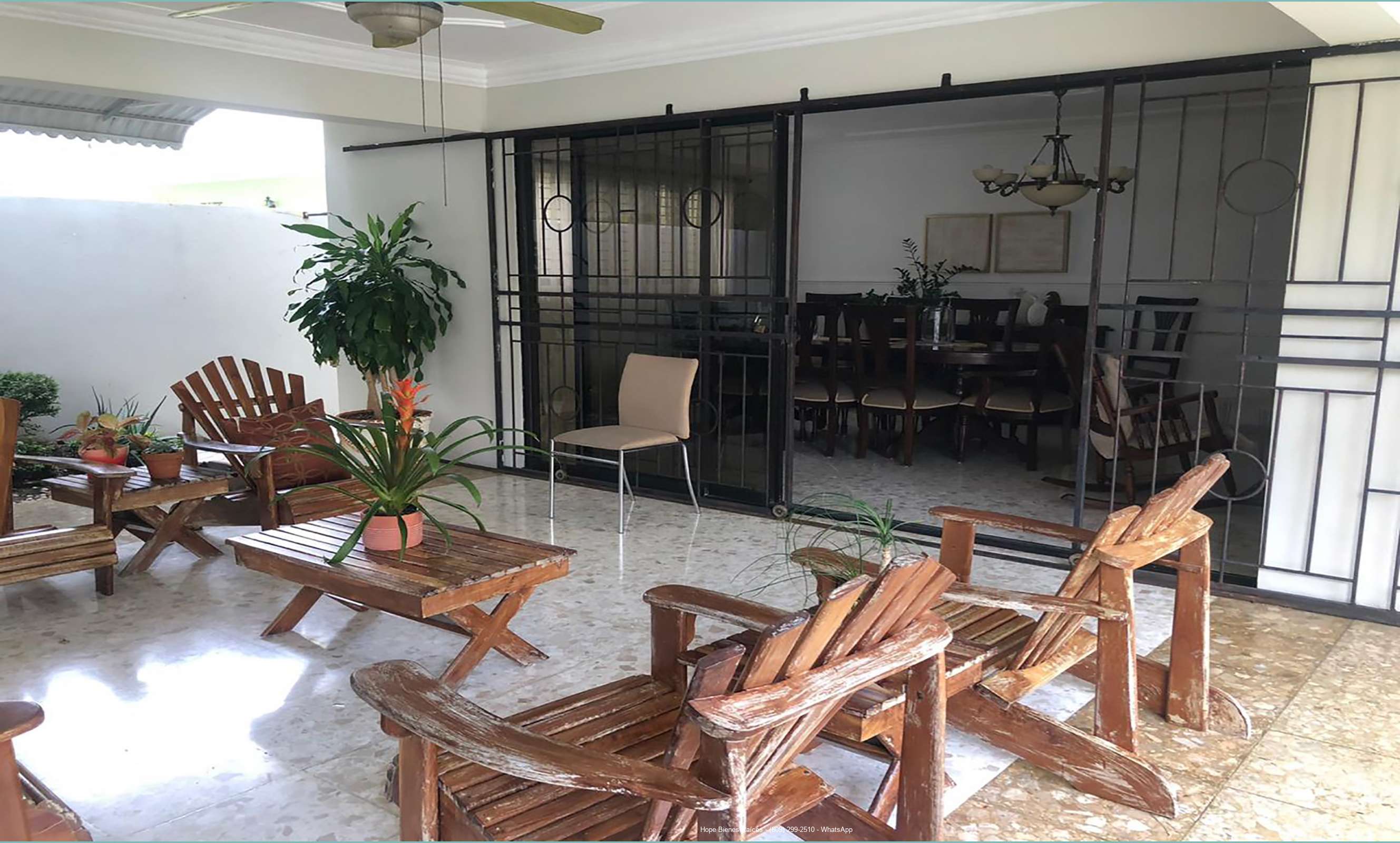 Terraza techada
