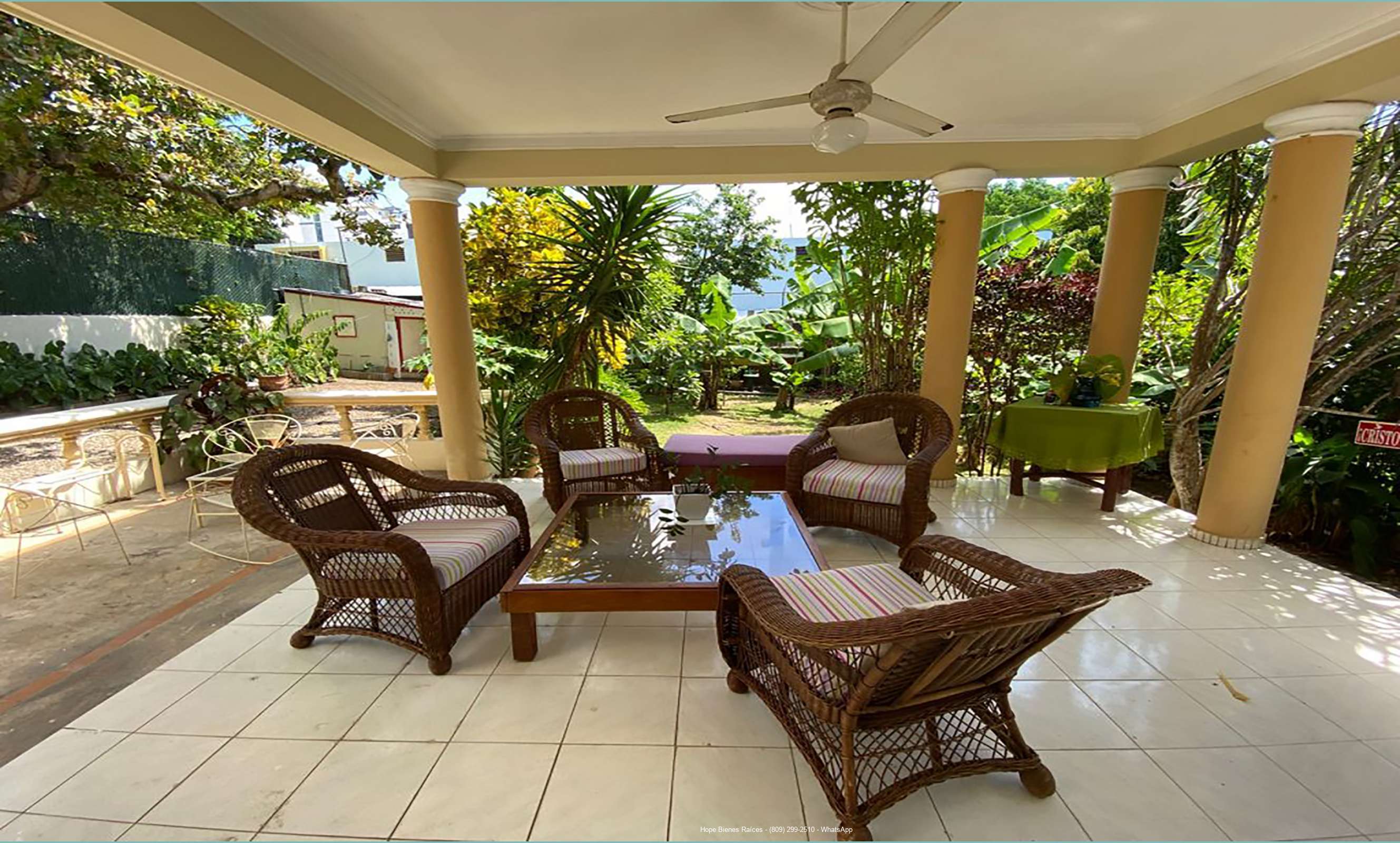 Terraza techada