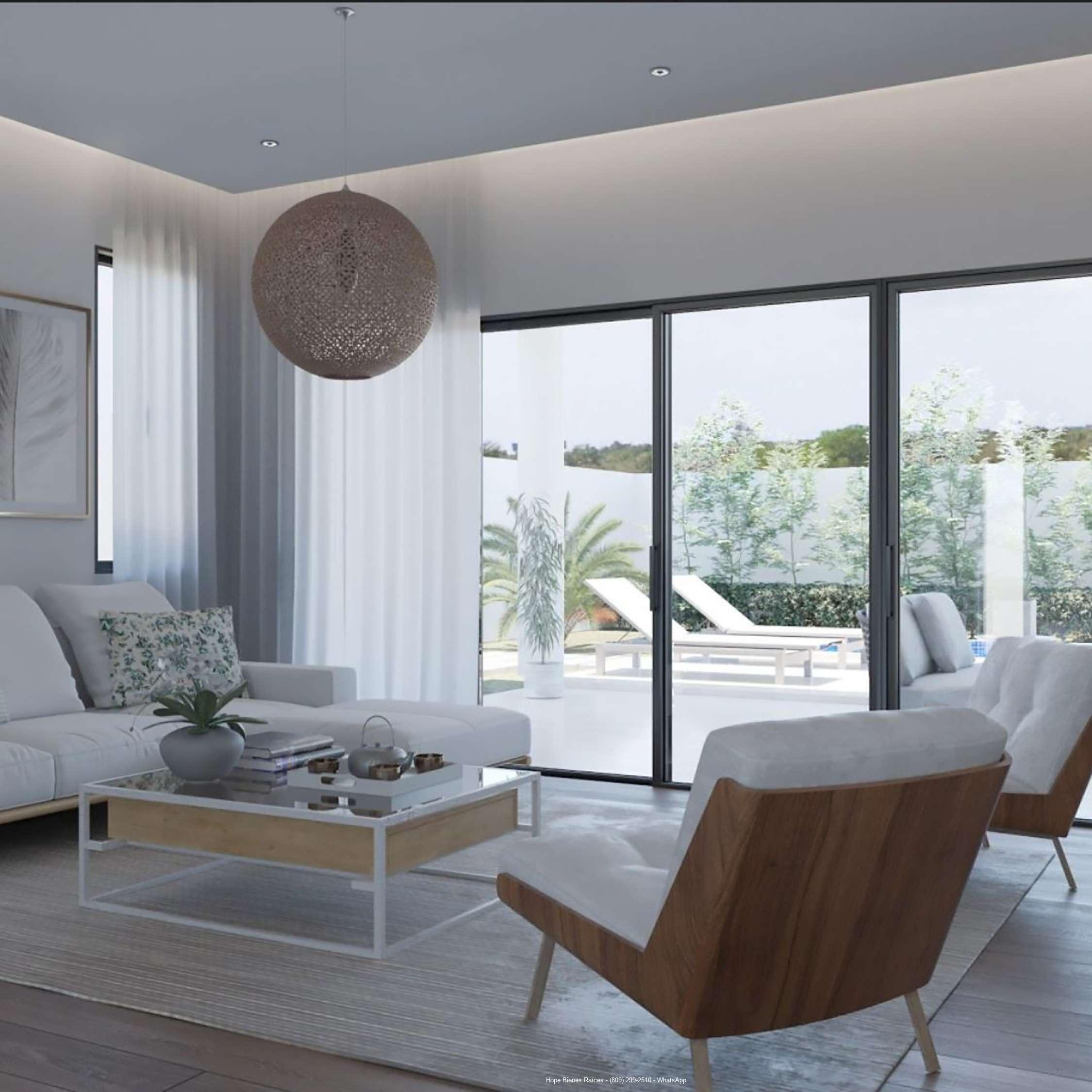 Sala y terraza techada